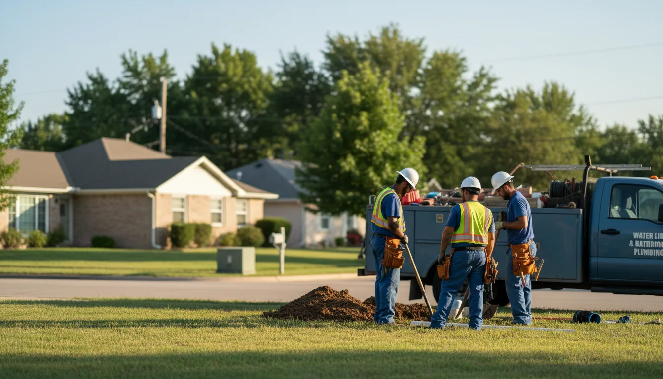 Residential water line and bathroom plumbing service in Peachland, NC